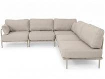Eleganckie meble ogrodowe modułowe Salve Beige Cashmere - 5 elementów