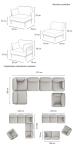 Meble modułowe na taras w stylu loft Salve Beige Cashmere 5 Plus