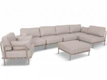 Meble modułowe premium na 7 osób Salve Beige Cashmere 5 Comfort
