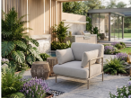 Meble modułowe premium na 7 osób Salve Beige Cashmere 5 Comfort