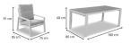 Zestaw mebli obiadowych na taras dla 6 osób z fotelami i stołem 180x80 Tavaro - Antracite