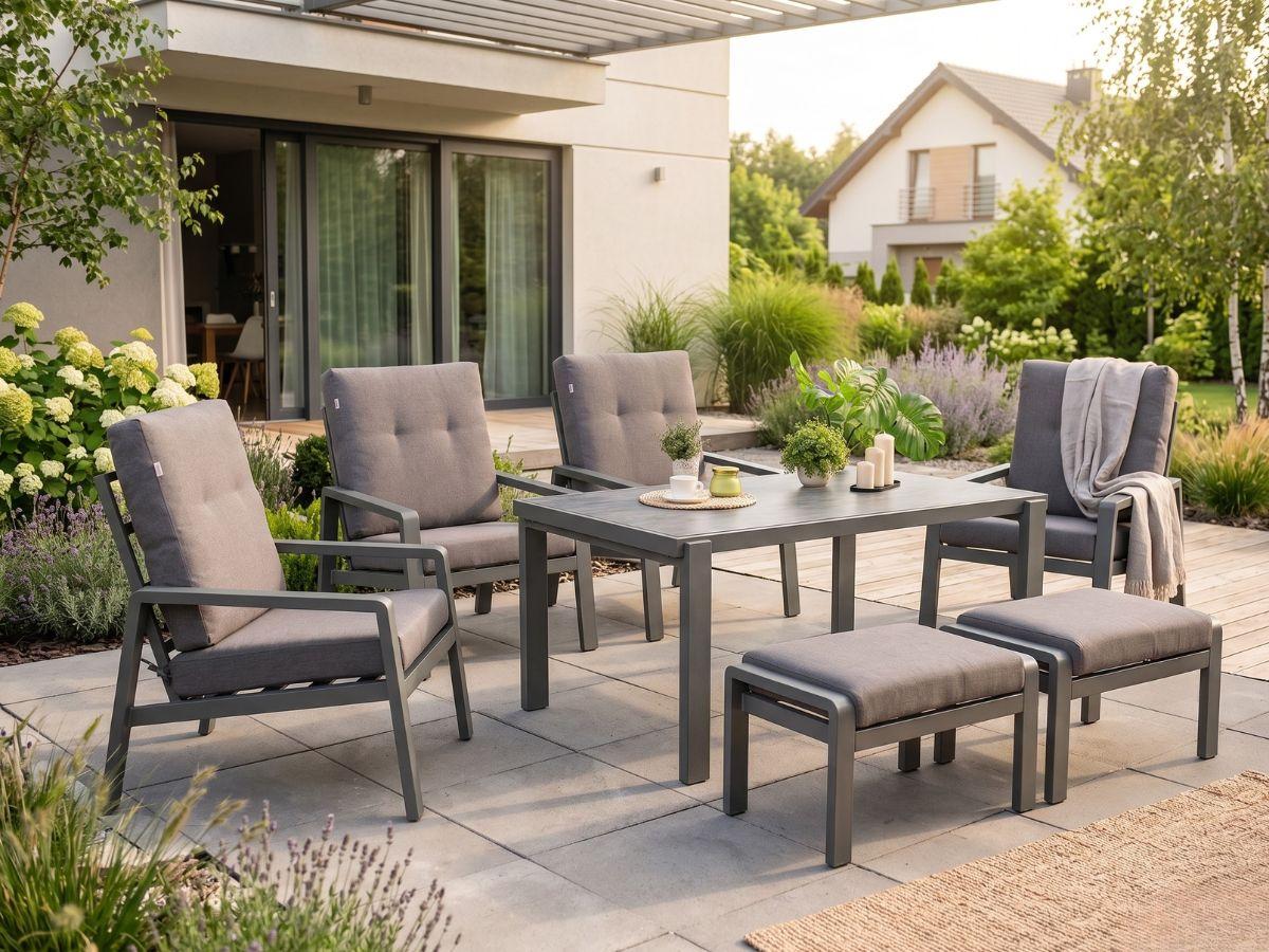 Komplet eleganckich mebli do ogrodu Tavaro