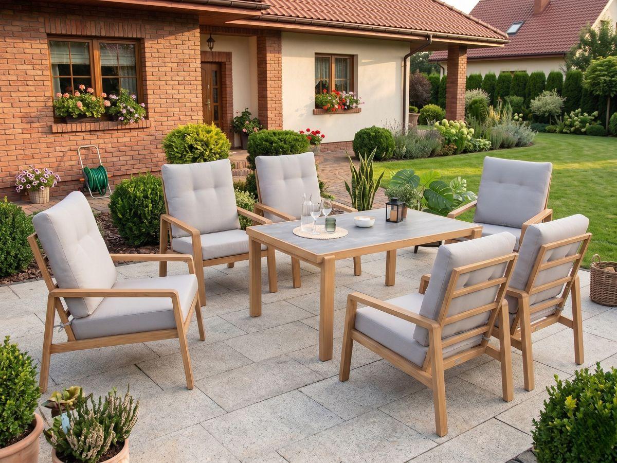 Komplet eleganckich mebli do ogrodu Tavaro