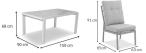 Tavaro 6+1 150 armless Wood