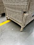 OUTLET - Komplet foteli technorattanowych Laritto z regulacją - Creme - 2szt