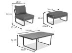 Komplet mebli do ogrodu dla 7 osób ze stołem obiadowym 160cm - Panaon - DG