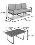 Sofa ogrodowa ze stolikiem kawowym - Panaon WB
