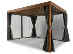 Pergola tarasowa drewniana 2x4 + zasłony+ moskitiery Nefir 2.0 - Woodlook