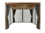 Pergola ogrodowa z oświetleniem, zasłonami o moskitierami Nefir LED 2.0 3x3 - Woodlook
