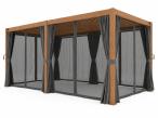 Komplet pergola z zasłonami i moskitierami Nefir 2.0 3x6 - Woodlook