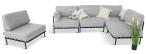 Eleganckie meble ogrodowe modułowe Salve Chrome - 5 elementów