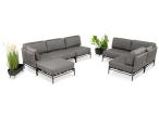 Meble ogrodowe modułowe Dandy Slate - 6 elementów + pufa