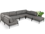 Meble ogrodowe modułowe Dandy Slate - 6 elementów + pufa