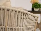 Zestaw mebli ogrodowych 6 krzeseł i stół okrągły 140 cm Orio - Cashmere Beige
