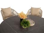 Zestaw mebli ogrodowych 6 krzeseł i stół okrągły 140 cm Orio - Cashmere Beige