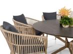 Zestaw obiadowy na taras stół okrągły 140 cm i 6 krzeseł Orio - Cashmere Slate