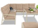 Duży narożnik ogrodowy z fotelem Tavaro Corner XL White