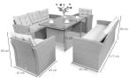 Duży jasnoszary komplet technorattanowy Topiano Grande Grey & Ivory