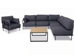 Meble modułowe na taras w stylu loft Salve Slate 5 Plus + stolik