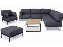 Sit-Sit - Salve - 5 + fotel + pufa + stolik - Slate 54