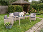 Cofete Dining bez puf – Grey + Sodor/Doros 140x70 - White