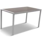 Grafitowe meble ogrodowe z technorattanu Cofete ze stalowym stołem Sodor - Dark Grey Silver