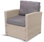 Zestaw mebli obiadowych z technorattanu Cofete Dining – Grey