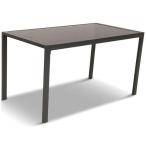 Duży zestaw mebli z technorattanu Cofete ze stalowym stołem Sodor - Anthracite Dark Grey