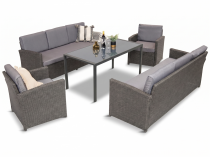 Cofete Grande – Anthracite + Stół Sodor/Doros 140x70 - Dark Grey