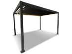 Aluminiowa pergola na taras wolnostojąca Nefir 3x4 z oświetleniem LED - Antracite