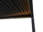 Aluminiowa pergola na taras wolnostojąca Nefir 3x4 z oświetleniem LED - Antracite