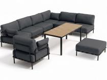Sit-Sit - Salve - 6 + fotel + pufa + stolik - Slate 54
