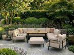 Meble modułowe metalowe 8 elementów Salve Beige 6 Comfort ze stolikiem