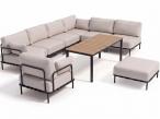 Meble modułowe metalowe 8 elementów Salve Beige 6 Comfort ze stolikiem
