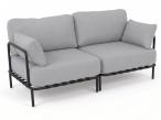 Nowoczesna sofa dwuosobowa modułowa Salve Chrome