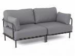 Sofa ogrodowa modułowa w stylu loft Salve Pewter - 2 moduły