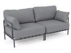 Sofa ogrodowa modułowa w stylu loft Salve Pewter - 2 moduły