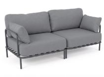 Sofa ogrodowa modułowa w stylu loft Salve Pewter - 2 moduły