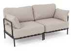 Beżowa dwuosobowa sofa ogrodowa modułowa Salve Beige - 2 elementy
