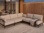 Eleganckie meble ogrodowe modułowe Salve Beige - 5 elementów
