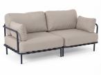 Beżowa dwuosobowa sofa ogrodowa modułowa Salve Beige - 2 elementy