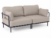 Beżowa dwuosobowa sofa ogrodowa modułowa Salve Beige - 2 elementy