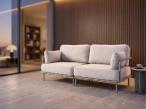 Dwuosobowa sofa ogrodowa modułowa Salve Beige Cashmere - 2 elementy