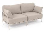 Dwuosobowa sofa ogrodowa modułowa Salve Beige Cashmere - 2 elementy