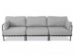 Elegancka sofa trzyosobowa Salve Chrome