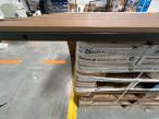 OUTLET - Nowoczesne meble ogrodowe metalowe z wysokimi oparciami - 2 sofy, 2 fotele, stół 160cm Doros Grande - Polywood Dark Grey