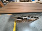 OUTLET - Nowoczesne meble ogrodowe metalowe z wysokimi oparciami - 2 sofy, 2 fotele, stół 160cm Doros Grande - Polywood Dark Grey
