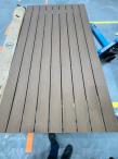 OUTLET - Nowoczesne meble ogrodowe metalowe z wysokimi oparciami - 2 sofy, 2 fotele, stół 160cm Doros Grande - Polywood Dark Grey