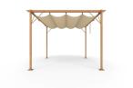 Drewnopodobna pergola ogrodowa 3x4 Niro - Cream Wood