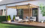 Drewnopodobna pergola ogrodowa 3x4 Niro - Cream Wood